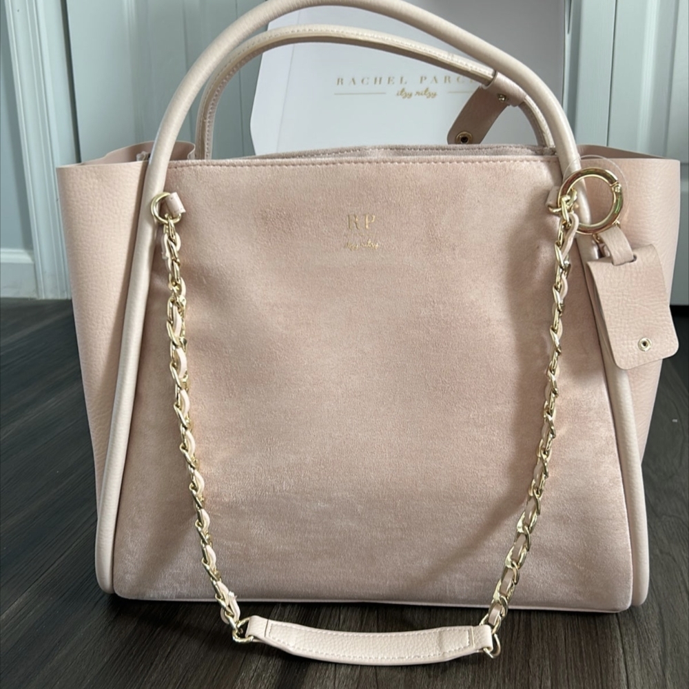 Itzy ritzy blush Rachel parcel diaper bag